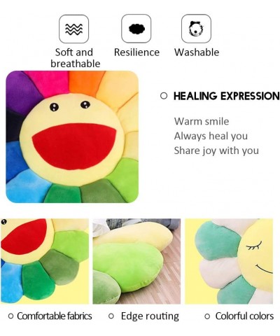 Colorful Sun Flower Plush Toy Sunflower Stuffed Doll Cat Pet Cushion Mat Pillow Home Bedroom Shop Restaurant Decor $38.92 Kid...