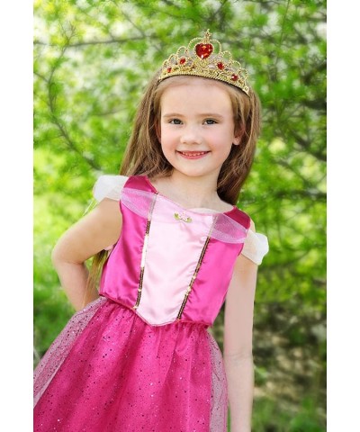 17 Pcs Girls Princess Dress Up Trunk Role Play Cosplay Set with Princess Shoes Crown Accessories Princess Costume for Kids Ag...