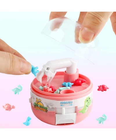 6 pcs Mini Claw Machine Tiny Dinosaur Toy Claw Machine for Kids Miniature Hand Claw Machine Set with 48 pcs Mini Dinosaur Toy...