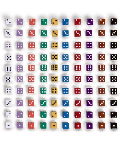 Ultimate Right Angle 6-Sided Dice - Set of 100 (16mm) for Board Games Dice Games Math Games $31.55 Game Accessories