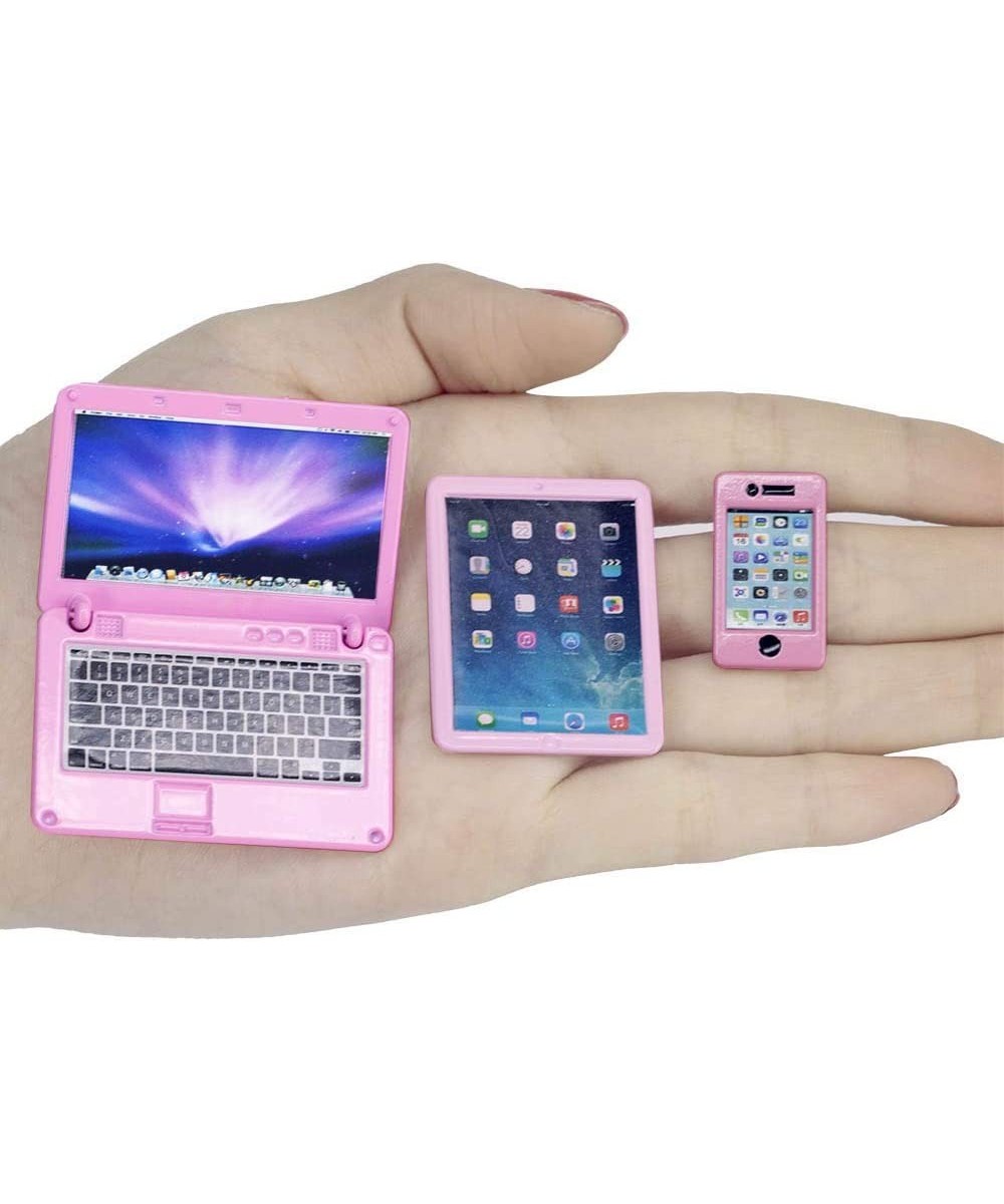 Dollhouse Decoration Miniature Accessories Dollhouse Computer Laptop Tablet Phone Simulation Accessories for Doll 1/6 1/12 Mi...