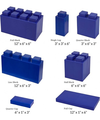 3” x 6” Quarter Size Plastic Modular Block Bulk Pack | 8 Piece Pack | Giant Building Blocks | Easy to Connect & Reuse | Indoo...