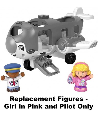 Replacement Parts for Fisher-Price Little People Travel Together Airplane - DJB53 ~ Replacement Girl in Pink and Pilot Figure...