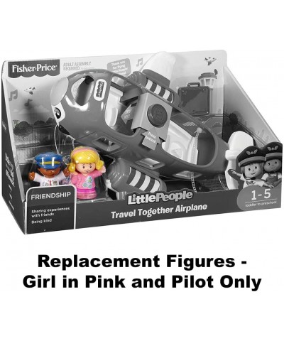 Replacement Parts for Fisher-Price Little People Travel Together Airplane - DJB53 ~ Replacement Girl in Pink and Pilot Figure...