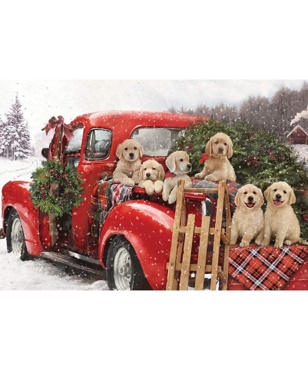 Puppies Holiday Ride Kid's Jigsaw Puzzle 100 Piece $22.98 Jigsaw Puzzles