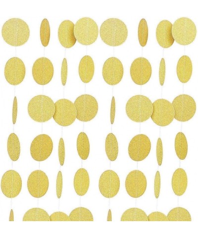 Gold Birthday Decorations Gold Glitter Happy Birthday Banner and Circle Dots Garland for Birthday Party Decorations Birthday ...