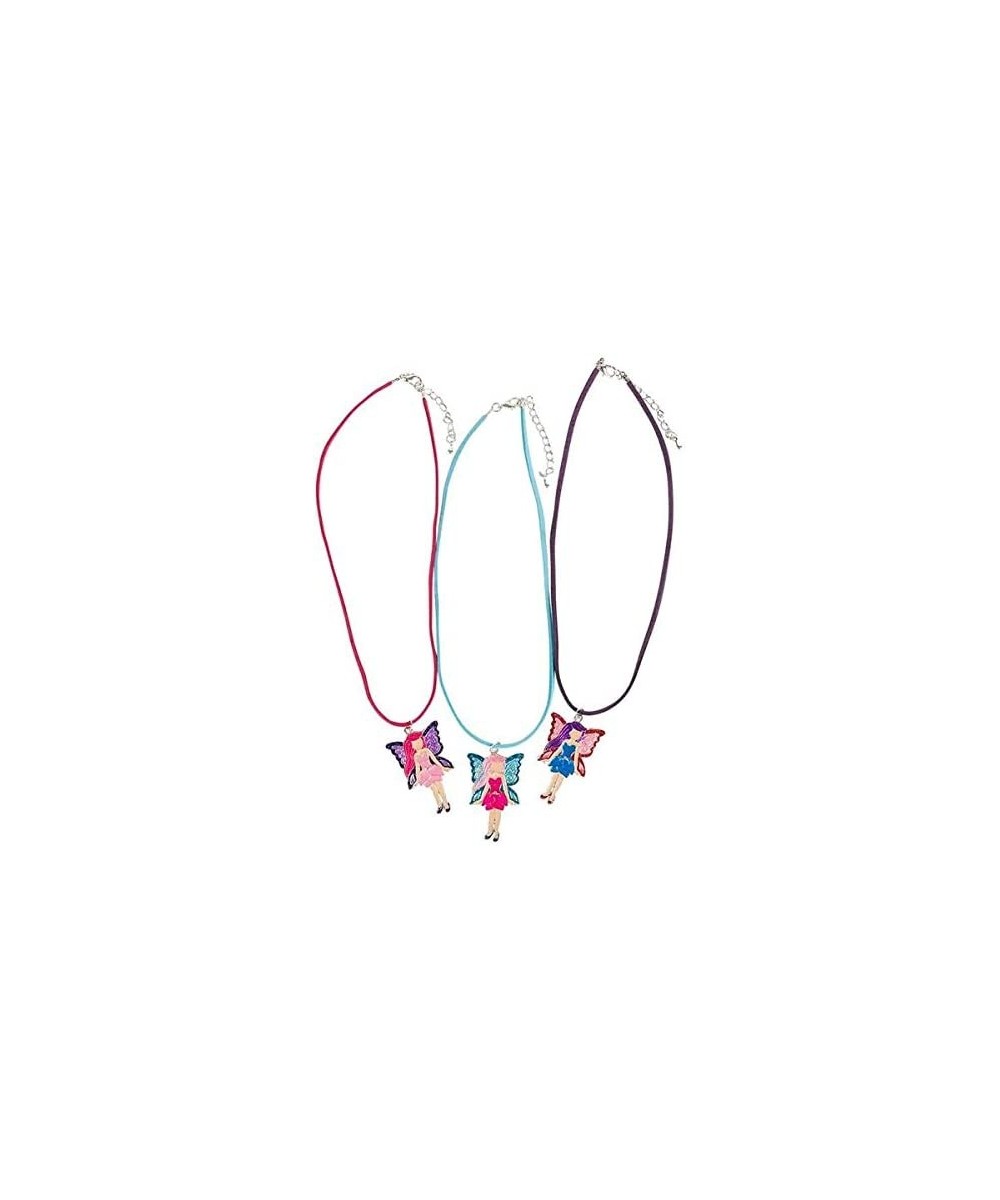 4.50 12 Girls Necklaces with Fairy Pink Purple and Blue Tinkerbell Wholesale Party Favor Costume Jewelry Brown $25.06 Kids' D...