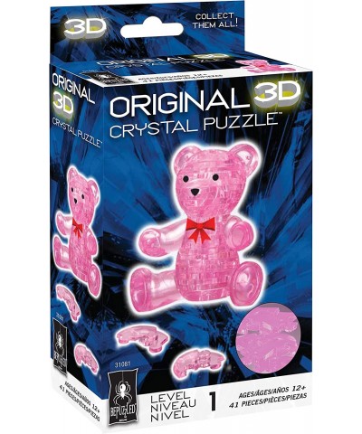 Teddy Bear (Pink) Standard Crystal Puzzle from BePuzzled 3D Crystal Puzzles and Brainteasers for Puzzlers Ages 12 and Up $19....