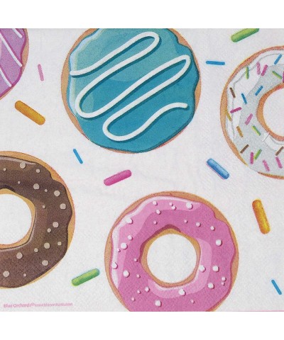 Donut Party Supplies Packs (116 Pieces for 16 Guests) - Donut Party Decorations Donut Birthday Decorations Pink Plates and Na...