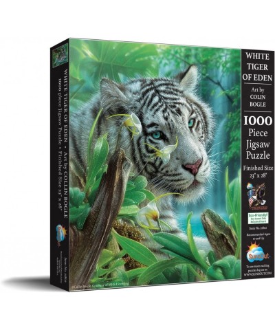 White Tiger of Eden 1000 pc Jigsaw Puzzle $33.88 Jigsaw Puzzles