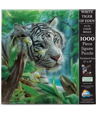 White Tiger of Eden 1000 pc Jigsaw Puzzle $33.88 Jigsaw Puzzles