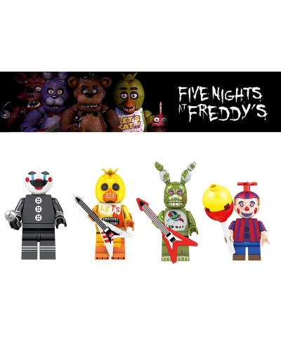 Wnnei 16pcs FNAF Action Figures Play Bunny Fox Pirate Freddy Action Figures Assembled for Toys Dolls Gifts Cake Toppers Gift ...