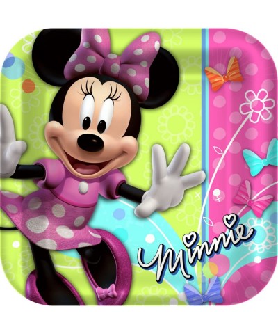 Minnie Mouse Party Plates - Minnie Square Paper Dinner Plates - 8 Count $18.29 Kids' Party Tableware