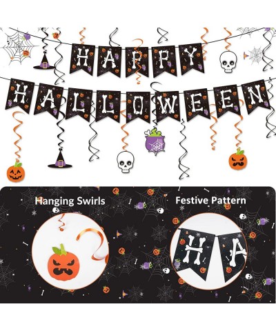 Halloween Party Supplies Serves 16 Halloween Party Decorations Total 168 PCS Popcorn Boxes Plates and Napkins Tablecloth Bann...