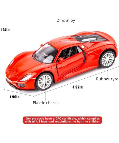 1/36 Scale 918 Casting Car Model Zinc Alloy Toy Car for Kids Pull Back Vehicles Toy Car for Toddlers Kids Boys Girls Gift (Re...