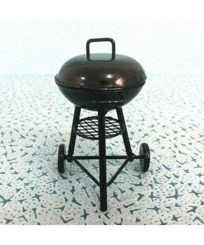 1:12 Dollhouse Miniature Furniture Room Kitchen Utensils Garden Round BBQ Oven Grill Dollhouse for Kitchen Dollhouse Decor of...