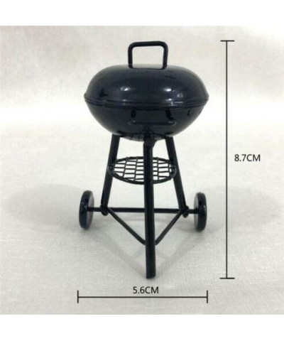 1:12 Dollhouse Miniature Furniture Room Kitchen Utensils Garden Round BBQ Oven Grill Dollhouse for Kitchen Dollhouse Decor of...