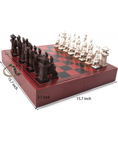 15.7" x 15.7" Large Chess Sets for Adults Classic Chess Board Portable Folding Wooden Chess Board Travel Chess Set Board Game...