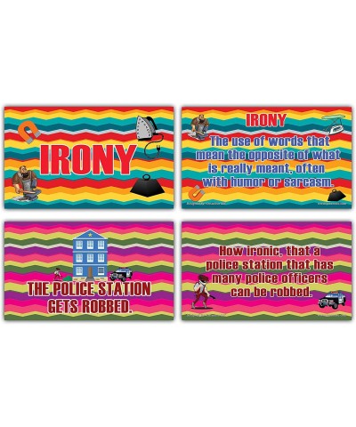 English Learning Irony Educational Flash Cards (12 Cards x 2 Set) – Unique Giveaways Gift Set – Great Stocking Stuffers Gift ...