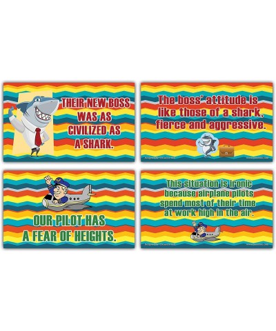 English Learning Irony Educational Flash Cards (12 Cards x 2 Set) – Unique Giveaways Gift Set – Great Stocking Stuffers Gift ...