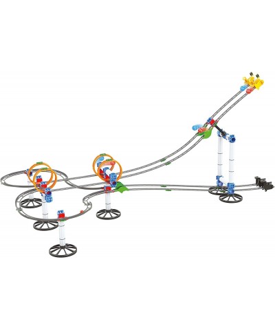 Skyrail League Marble Run - Build Parallel Tracks with Loops and Jumps for Side-by-Side Racing 166 Piece Set with 5 Marbles a...