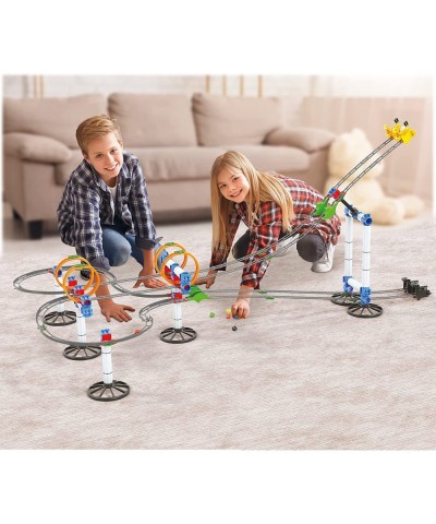 Skyrail League Marble Run - Build Parallel Tracks with Loops and Jumps for Side-by-Side Racing 166 Piece Set with 5 Marbles a...