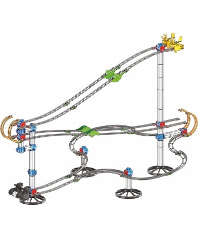 Skyrail League Marble Run - Build Parallel Tracks with Loops and Jumps for Side-by-Side Racing 166 Piece Set with 5 Marbles a...