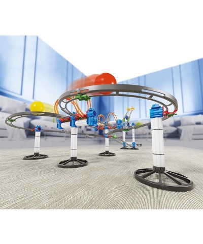 Skyrail League Marble Run - Build Parallel Tracks with Loops and Jumps for Side-by-Side Racing 166 Piece Set with 5 Marbles a...