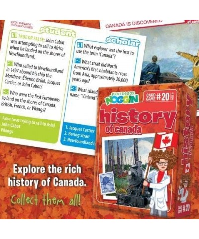 Professor Noggin's History of Canada Trivia Card Game - an Educational Trivia Based Card Game for Kids - Trivia True or False...