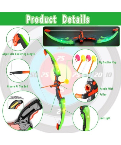 Bow Arrow Toy Set for Kids Boys Girls Ages 5-12.Light Up Function Toys with 6 Suction Cup Arrows Outdoor Play Toys for Kids 4...