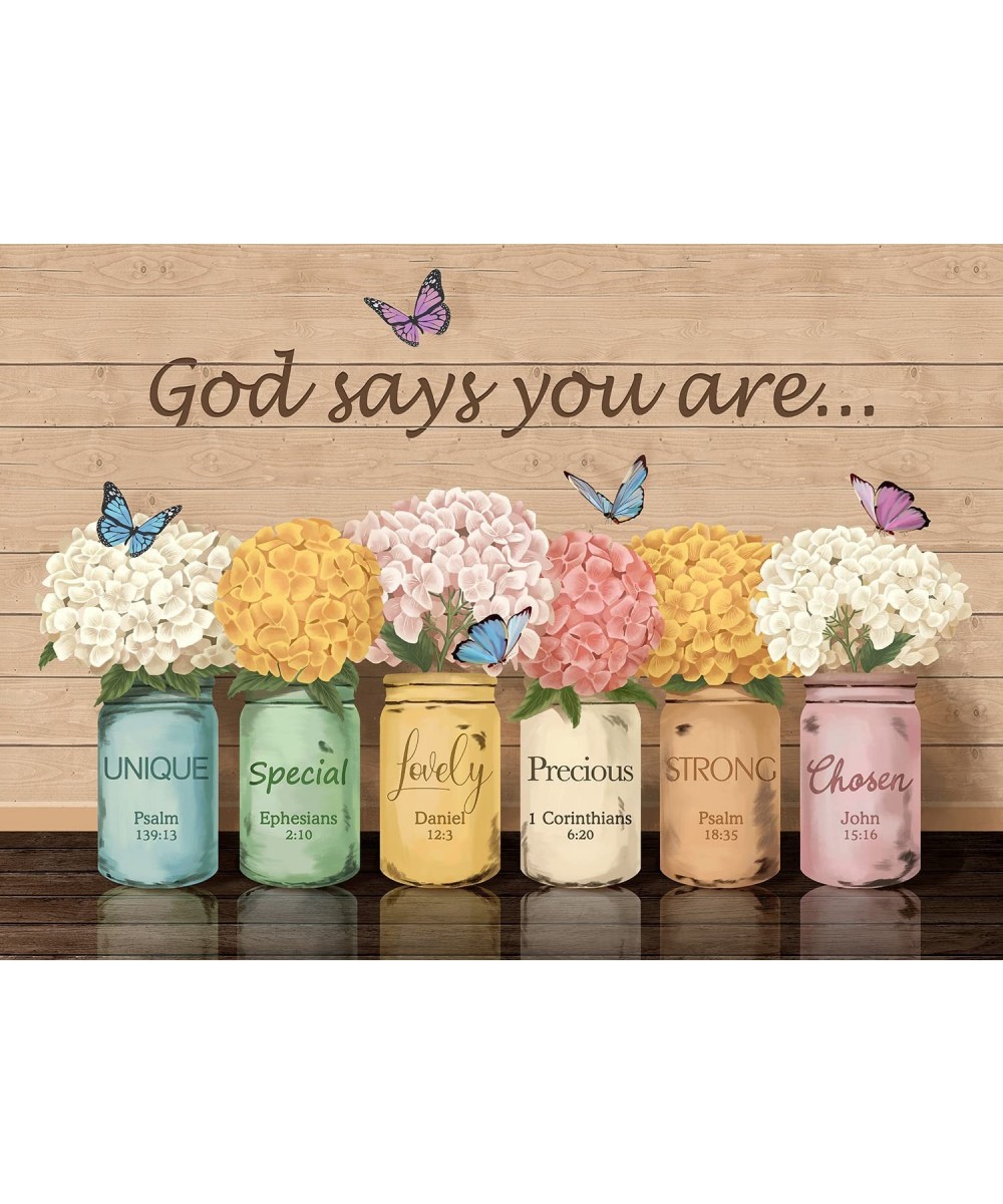 1000 Piece Jigsaw Puzzles God Says You are Puzzles for Adults and Teenagers Unique Pieces Fit Together Perfectly $21.20 Jigsa...