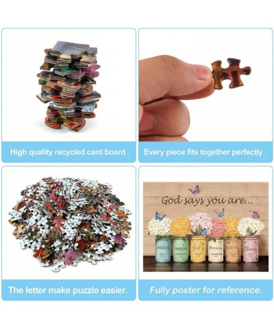 1000 Piece Jigsaw Puzzles God Says You are Puzzles for Adults and Teenagers Unique Pieces Fit Together Perfectly $21.20 Jigsa...