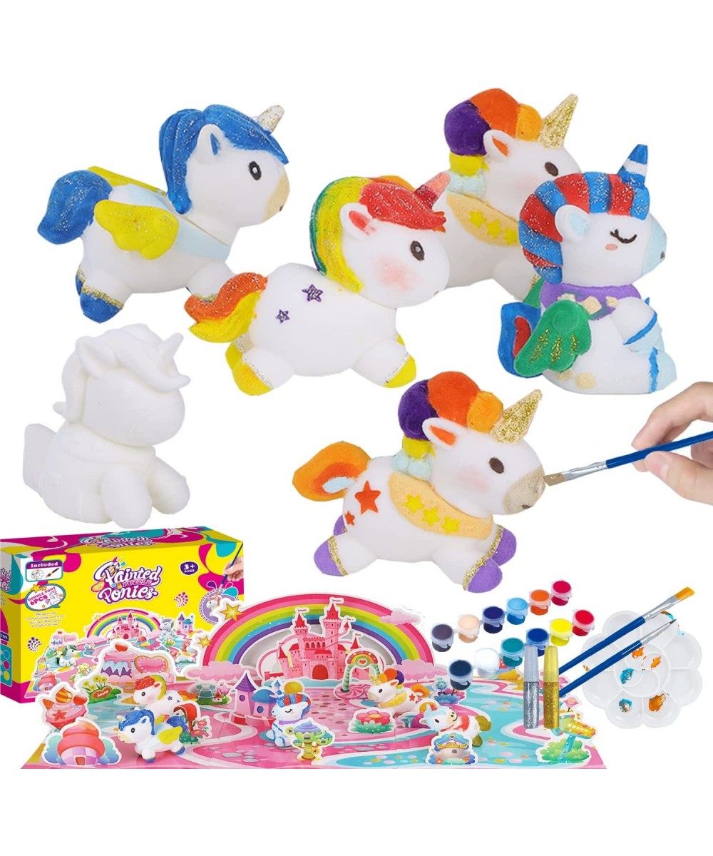 Unicorn Painting Toys with Puzzle Arts and Crafts for Kids 6 Year Old Girls-Include 6 Cute Unicorn Figurine and 1 Big Puzzle ...