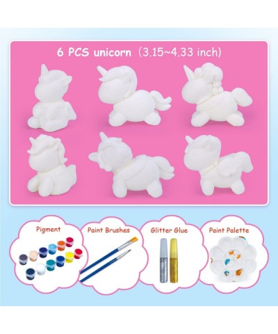 Unicorn Painting Toys with Puzzle Arts and Crafts for Kids 6 Year Old Girls-Include 6 Cute Unicorn Figurine and 1 Big Puzzle ...