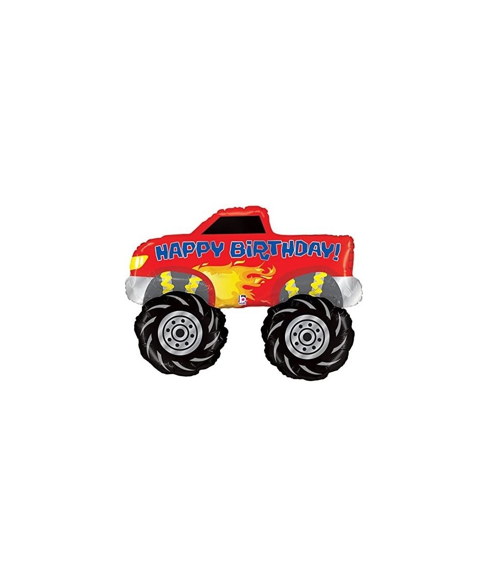 Betallic 40" Happy Birthday Monster Truck 4 x 4 Big Wheel Racing Party Mylar Foil Helium Balloon $15.52 Kids' Party Decorations