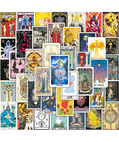 Halloween Tarot Stickers 50PCS Aesthetic Spiritual Healing Religious Witchy Stickers for Water Bottle Skateboard Keyboard Lap...