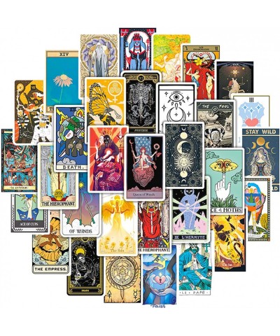 Halloween Tarot Stickers 50PCS Aesthetic Spiritual Healing Religious Witchy Stickers for Water Bottle Skateboard Keyboard Lap...