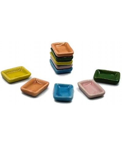 10 Mix Colorful Ceramic Plate Dish Bowl Dollhouse Miniatures Toys Dishes Food Kitchen by Handmade $17.51 Dollhouse Accessories