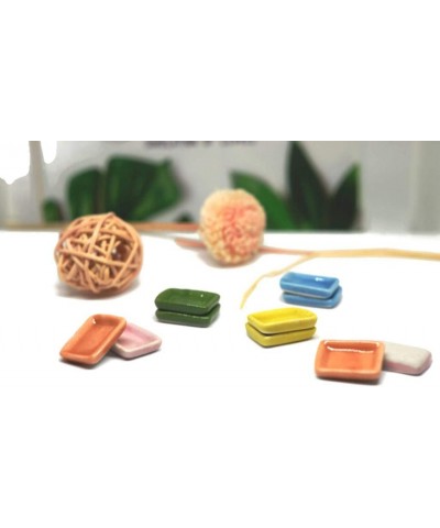 10 Mix Colorful Ceramic Plate Dish Bowl Dollhouse Miniatures Toys Dishes Food Kitchen by Handmade $17.51 Dollhouse Accessories