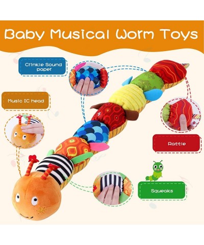 Baby Musical Caterpillar Worm Soft Infant Plush Toys for Babies Newborn Girls Boy Toddler Educational Interactive Sensory Tex...