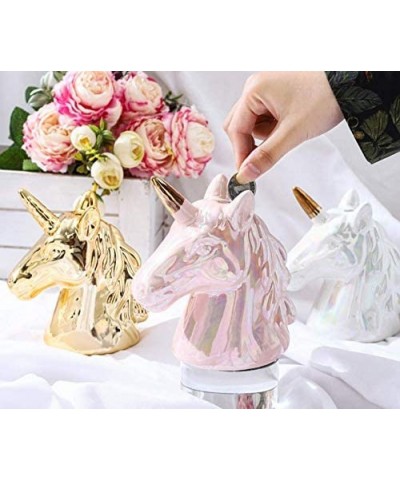 Ceramic Unicorn Money Bank Piggy Bank Ornament Home Decoration $17.54 Kids' Money Banks