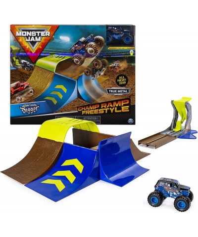 Monster Jam Official Champ Ramp Freestyle Playset Featuring Exclusive 1:64 Scale Die-Cast Son-uva Digger Monster Truck Kids T...