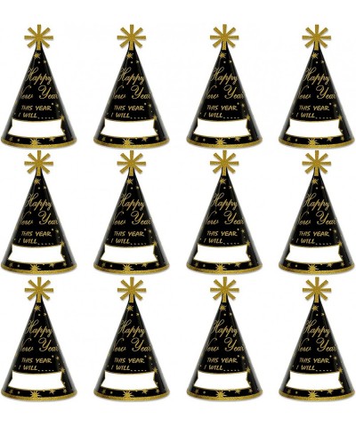 12PCS New Years Eve Party Supplies 2023 Gold Glitter Happy New Year's Eve Party Favor Cone Hats for Count Down Party $18.37 K...