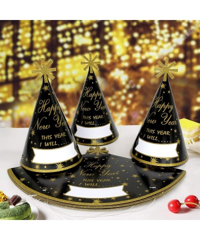 12PCS New Years Eve Party Supplies 2023 Gold Glitter Happy New Year's Eve Party Favor Cone Hats for Count Down Party $18.37 K...