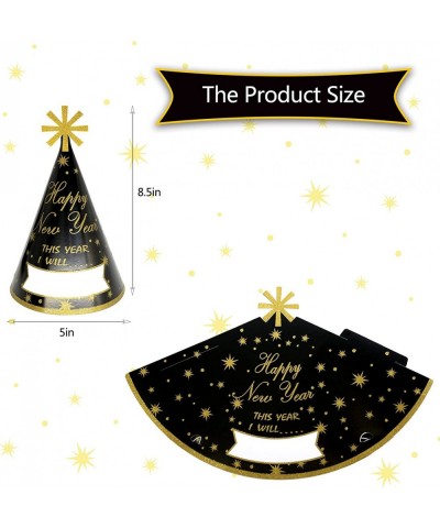 12PCS New Years Eve Party Supplies 2023 Gold Glitter Happy New Year's Eve Party Favor Cone Hats for Count Down Party $18.37 K...