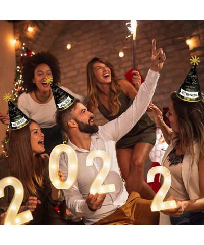 12PCS New Years Eve Party Supplies 2023 Gold Glitter Happy New Year's Eve Party Favor Cone Hats for Count Down Party $18.37 K...