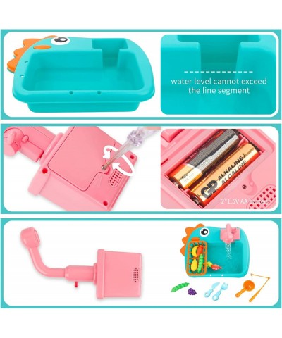 Play Kitchen Sink Toy Water Toys for Kids with Electronic Dishwasher Pretend Play Utensils Accessories and Play Cutting Food ...