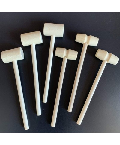 20pcs Mini Wooden Hammers Kids Playing Learning Hammer Tools Tiny Food Cracker Hammers Miniature House Hammer Mallet Tools (R...