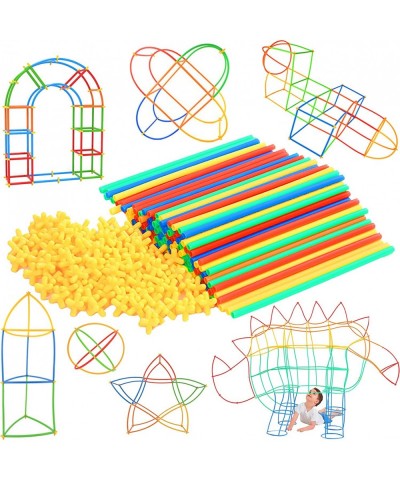 Straw Constructor STEM Building Toys 300 pcs Interlocking Plastic Educational Toys Engineering Building Blocks -Construction ...