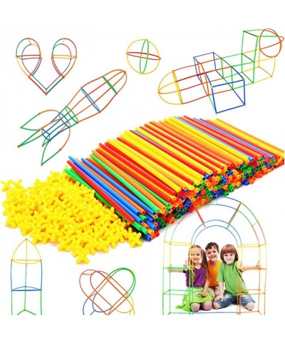 Straw Constructor STEM Building Toys 300 pcs Interlocking Plastic Educational Toys Engineering Building Blocks -Construction ...